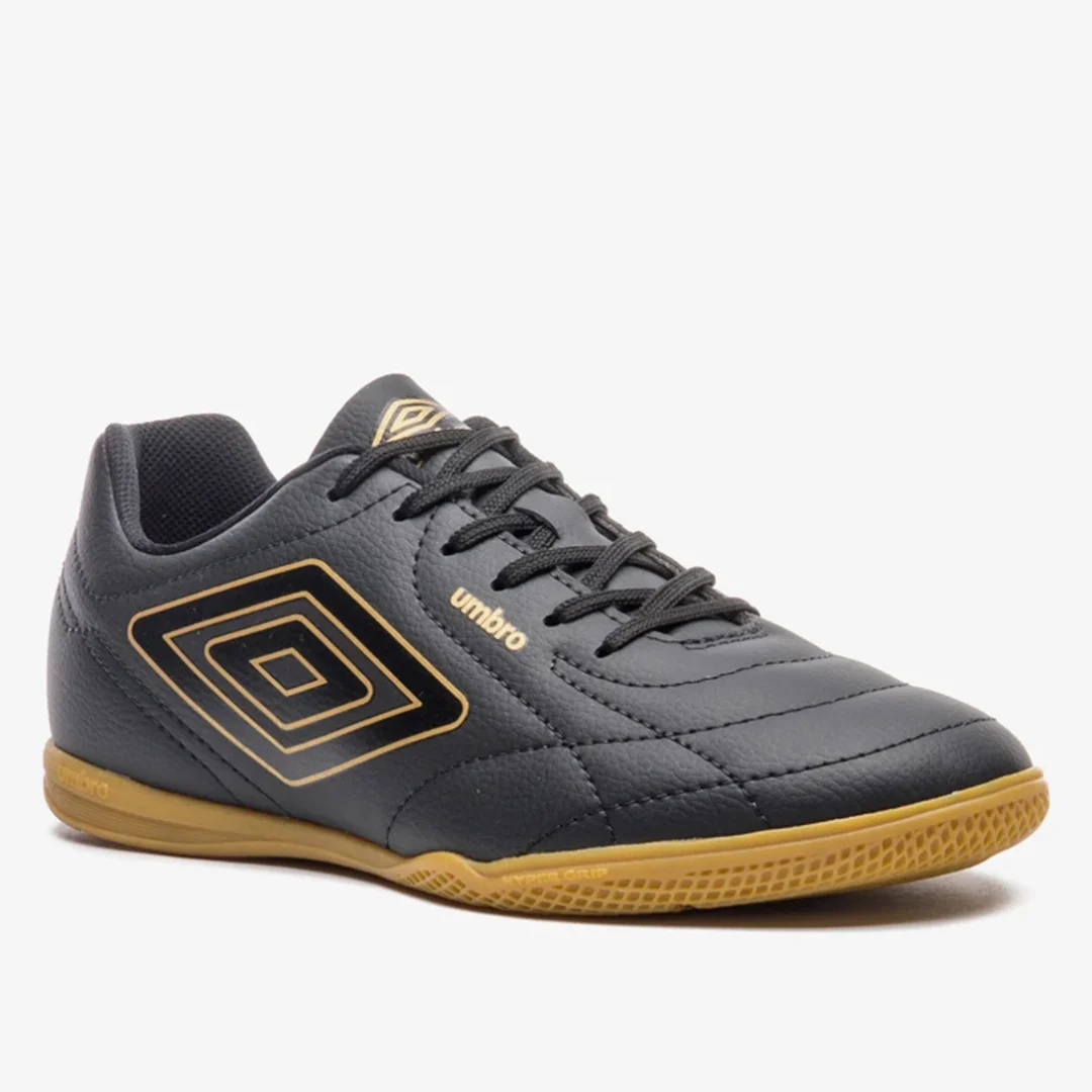 Chuteira Futsal umbro Class Footballer - Preto Dourado - Imagem 3