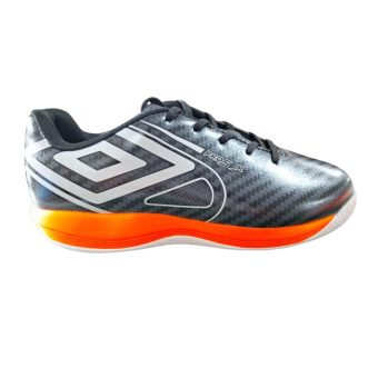 Chuteira Futsal Umbro Pro 5  - Preto/Prata/Laranja Fluor