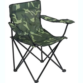 Cadeira Camping C/ Porta Copo Dobrável Araguaia Comfort Camuflada