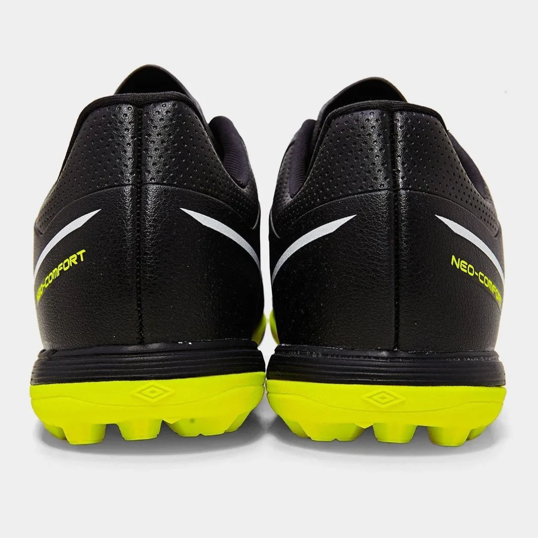 Chuteira Society Umbro Neo - Comfort - Preto/ Lima/Branco - Imagem 4