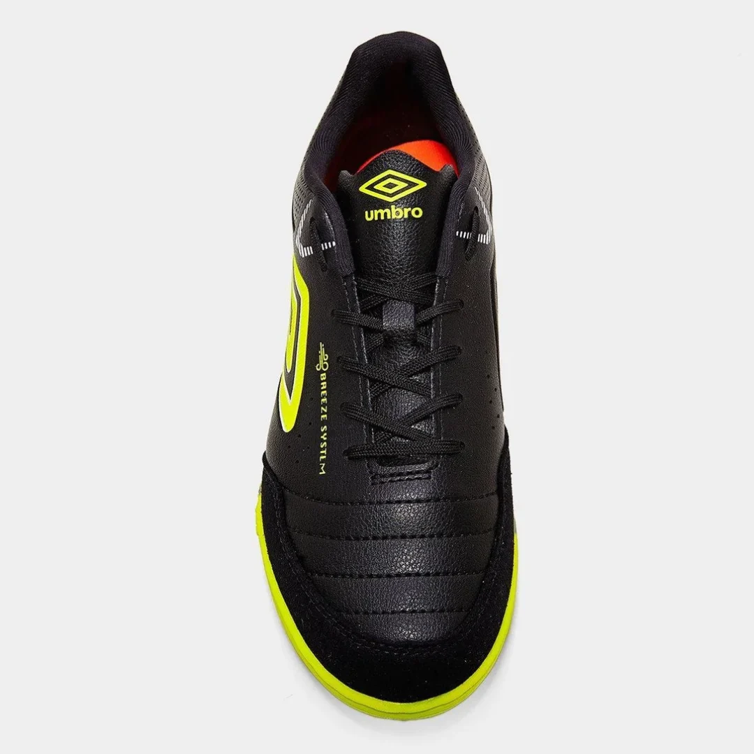 Chuteira Society Umbro Neo - Comfort - Preto/ Lima/Branco - Imagem 3