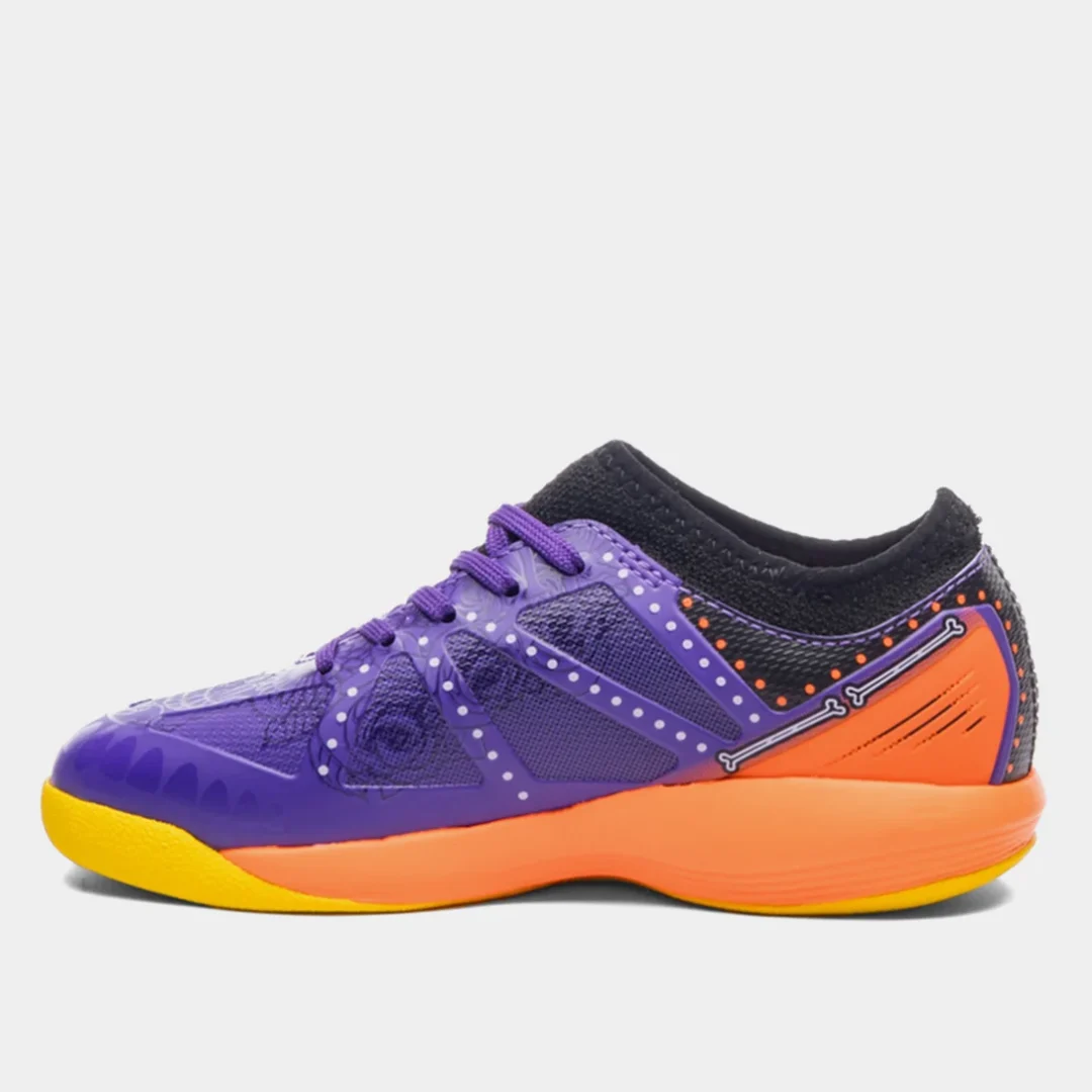 Chuteira Futsal Umbro Ultimate Jr El Recuendo nos Une - Preto/Roxo/Laranja/Amarelo - Imagem 5